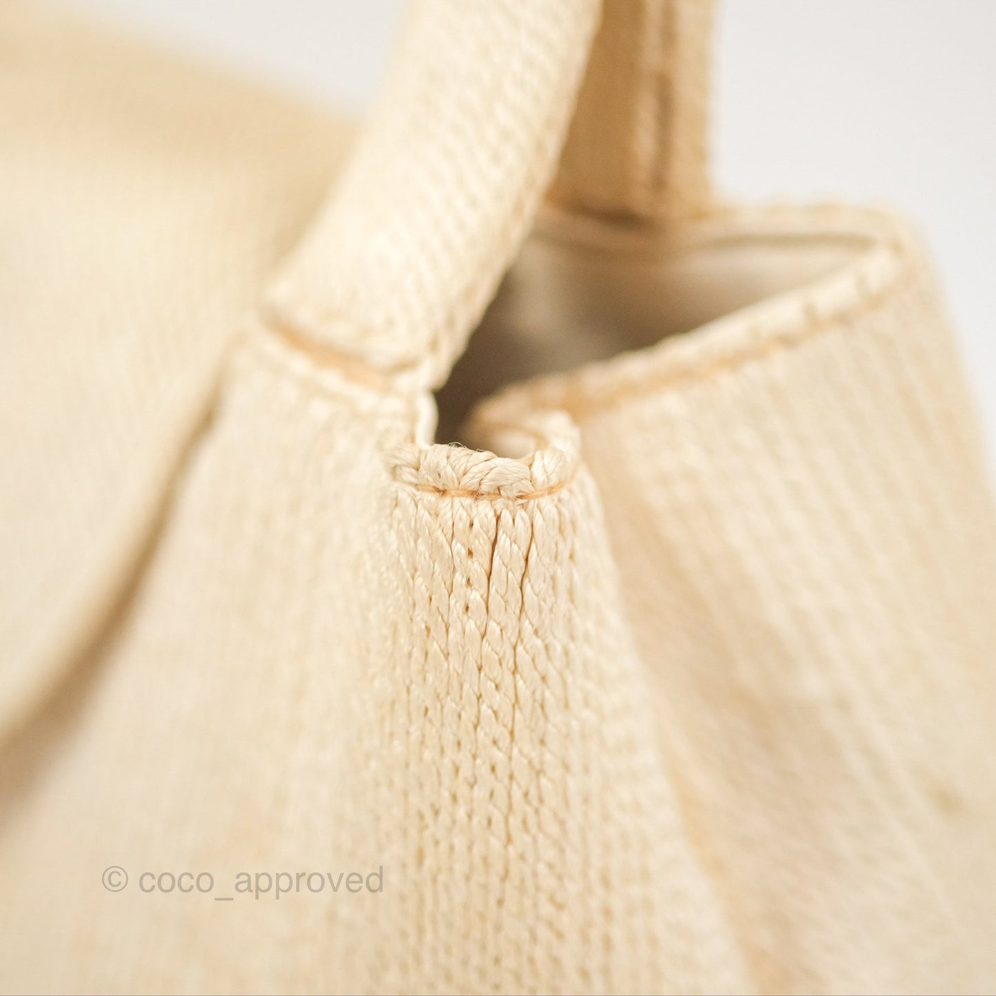 Chanel Vintage Mini Kelly Silk Rope Braided Cream Beige 24K Gold Hardware