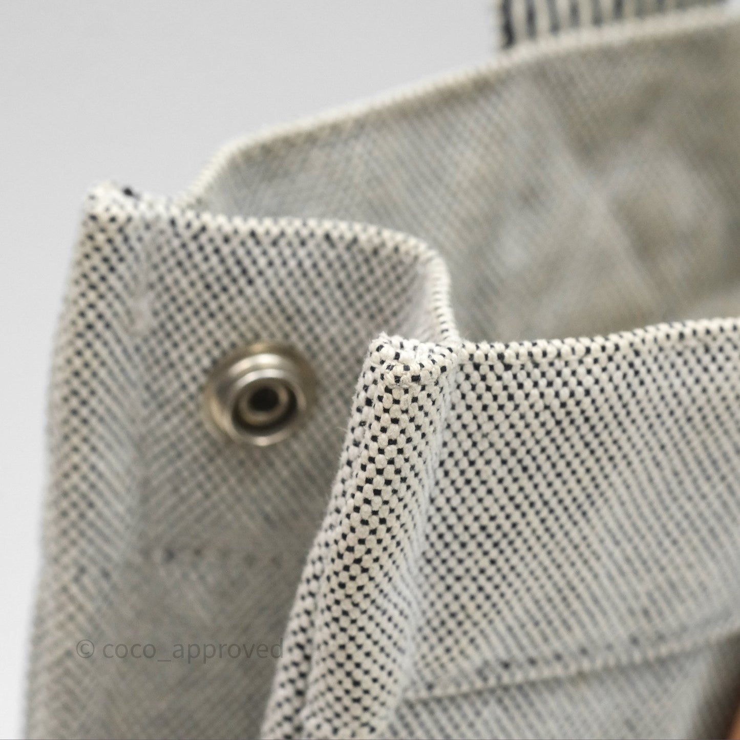 Hermès Herline Tote Bag Grey Canvas Palladium Hardware