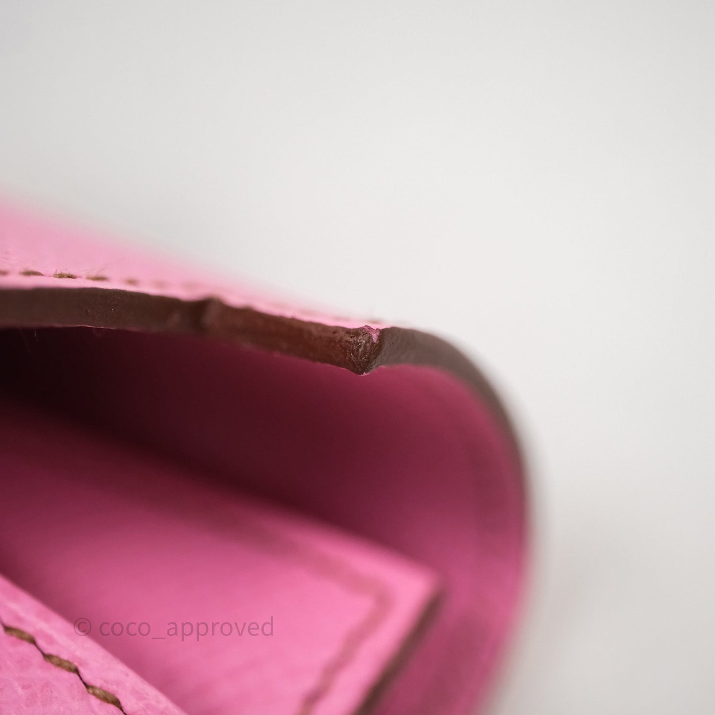 Hermès Kelly Wallet Bubblegum Epsom Palladium Hardware