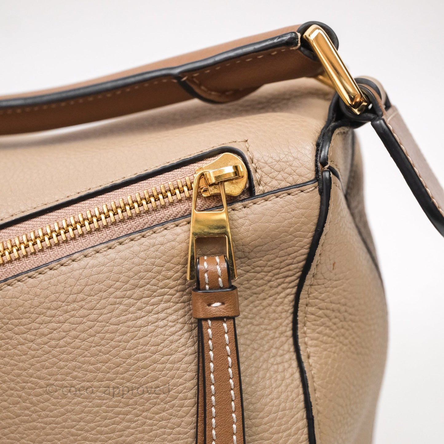 Loewe Small Puzzle Bag Sand Mink Grained Calfskin