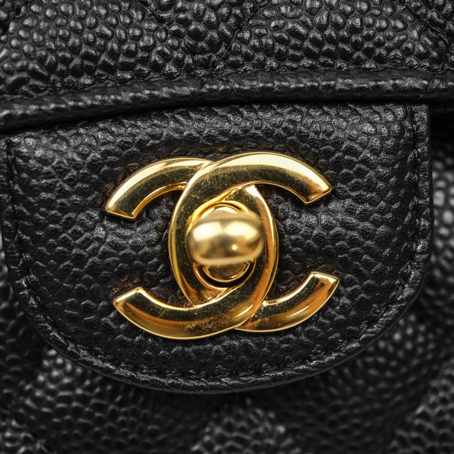 Chanel Small Classic Flap Quilted Black Caviar Gold Hardware