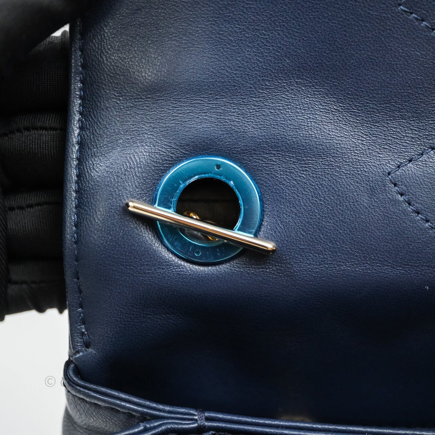 Chanel Small Trendy CC Navy Lambskin Gold Hardware
