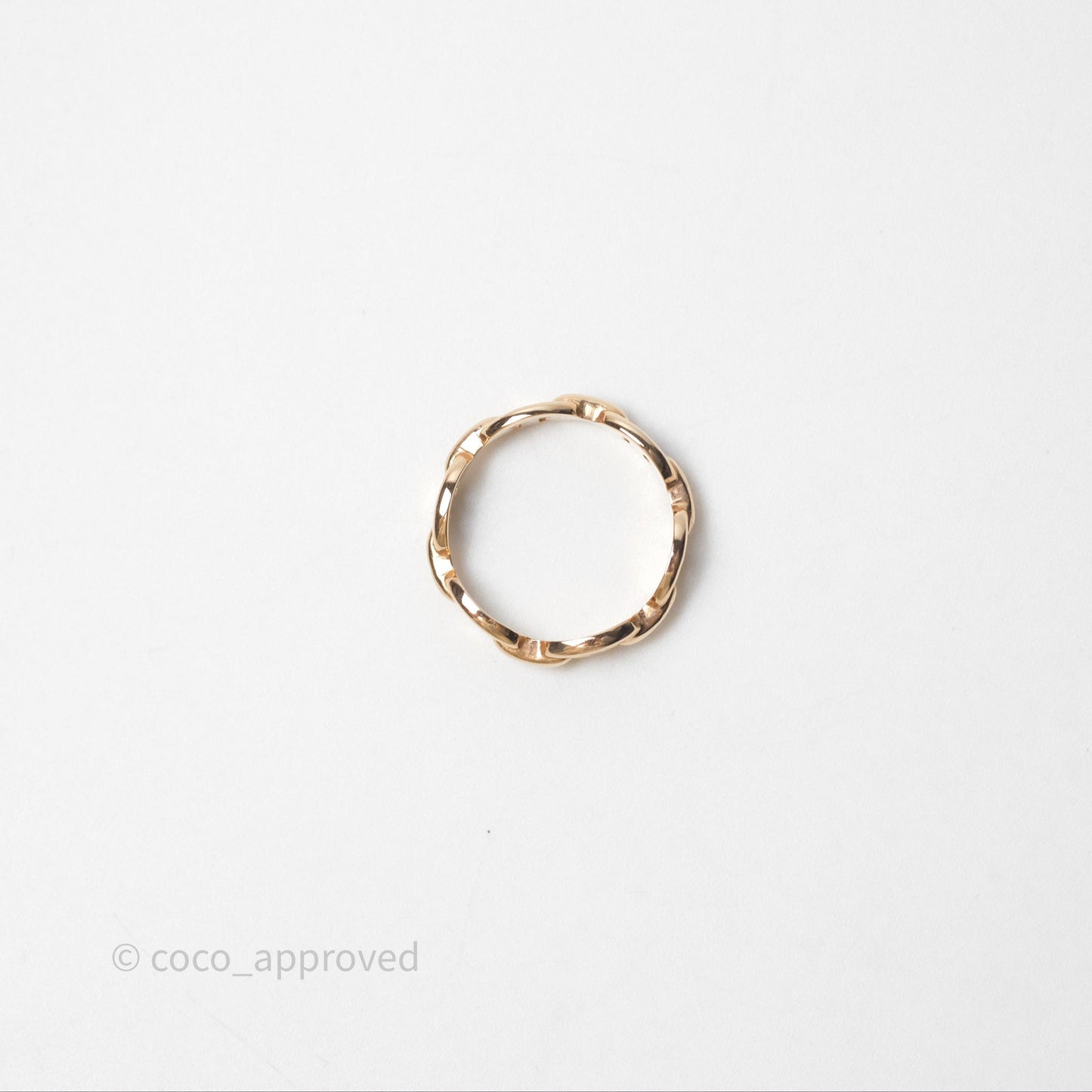 Hermès Chaine d'Ancre Enchainee Band Ring PM Rose Gold 55