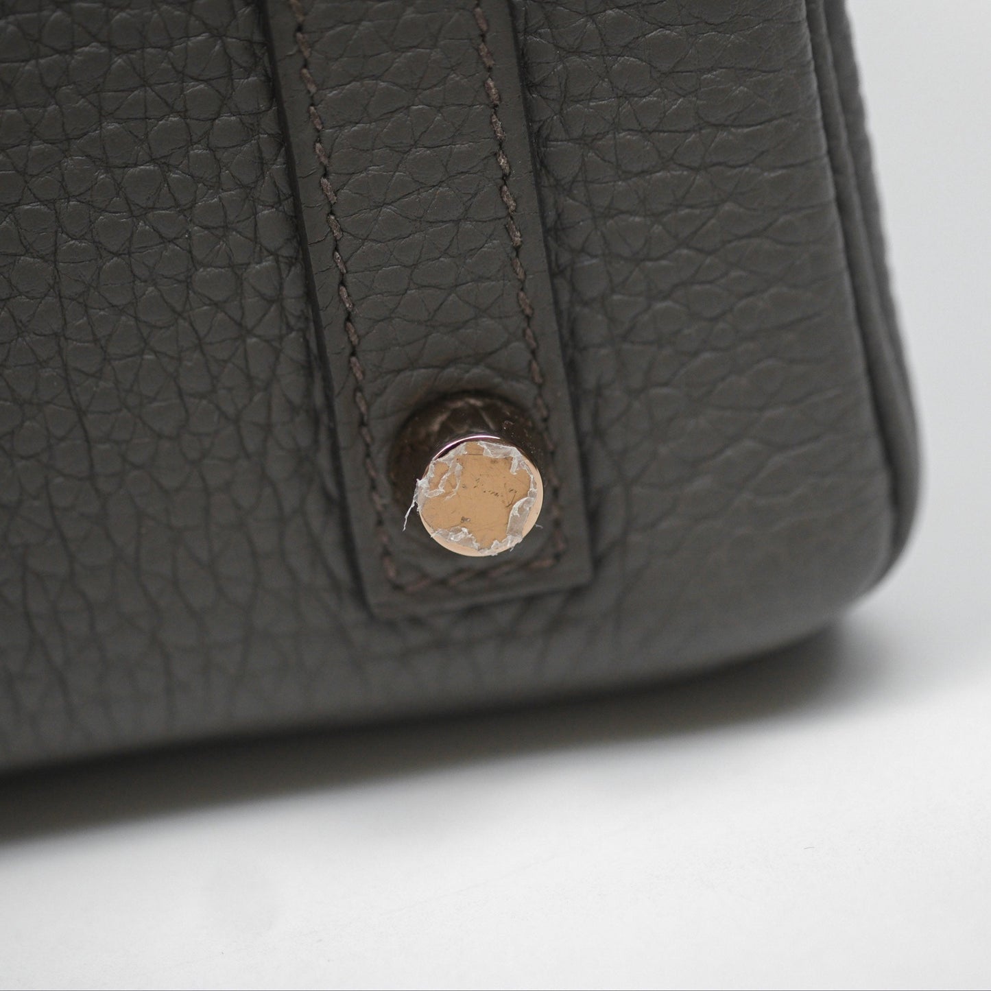 Hermès Birkin 25 Retourne Etain 8F Togo Rose Gold Hardware