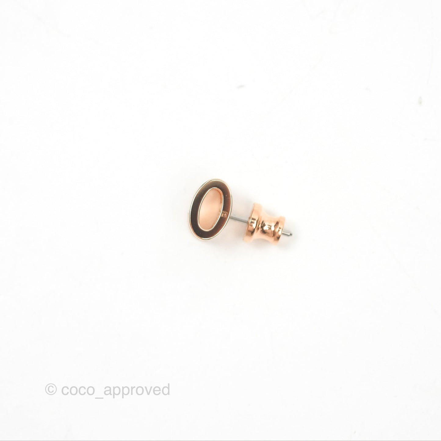 Hermès Mini Pop H Earrings Marron Glace Rose Gold