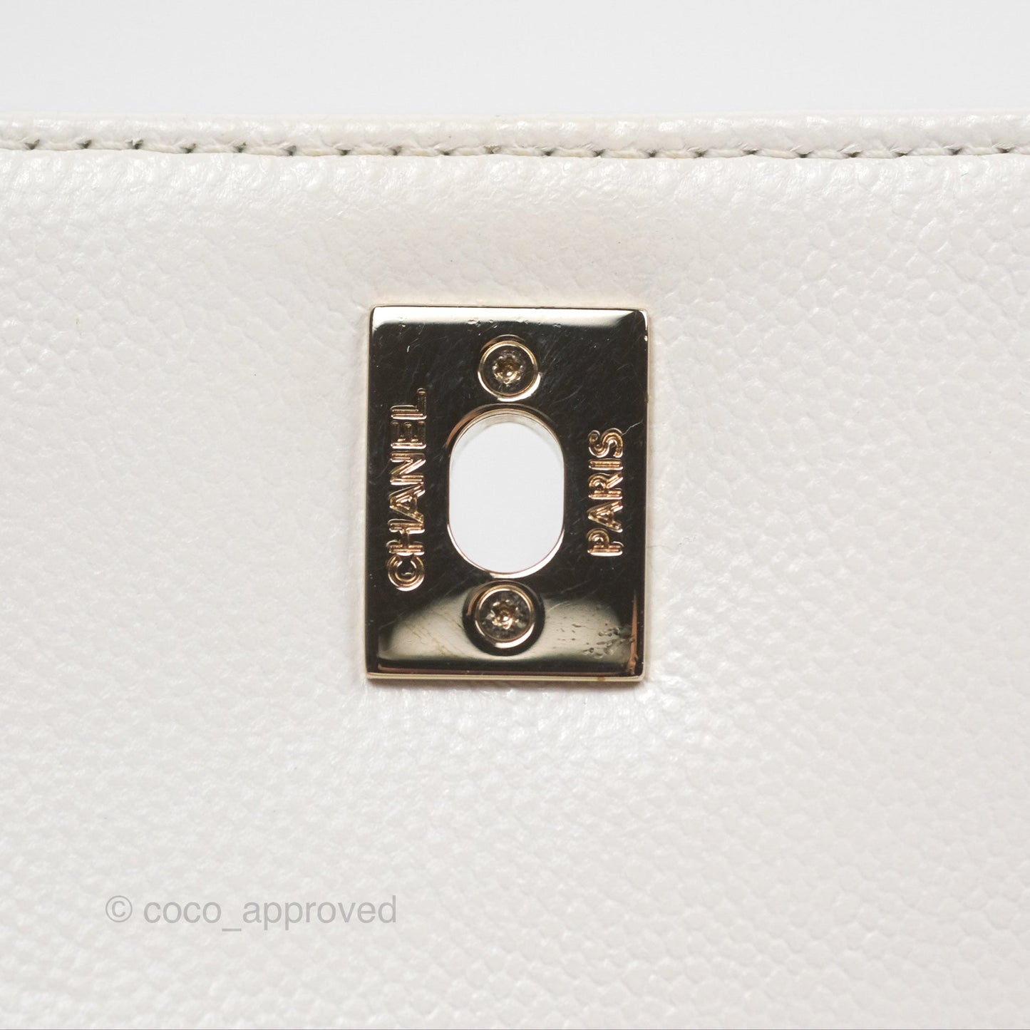 Chanel Quilted Small Business Affinity Flap White Caviar Gold Hardware
