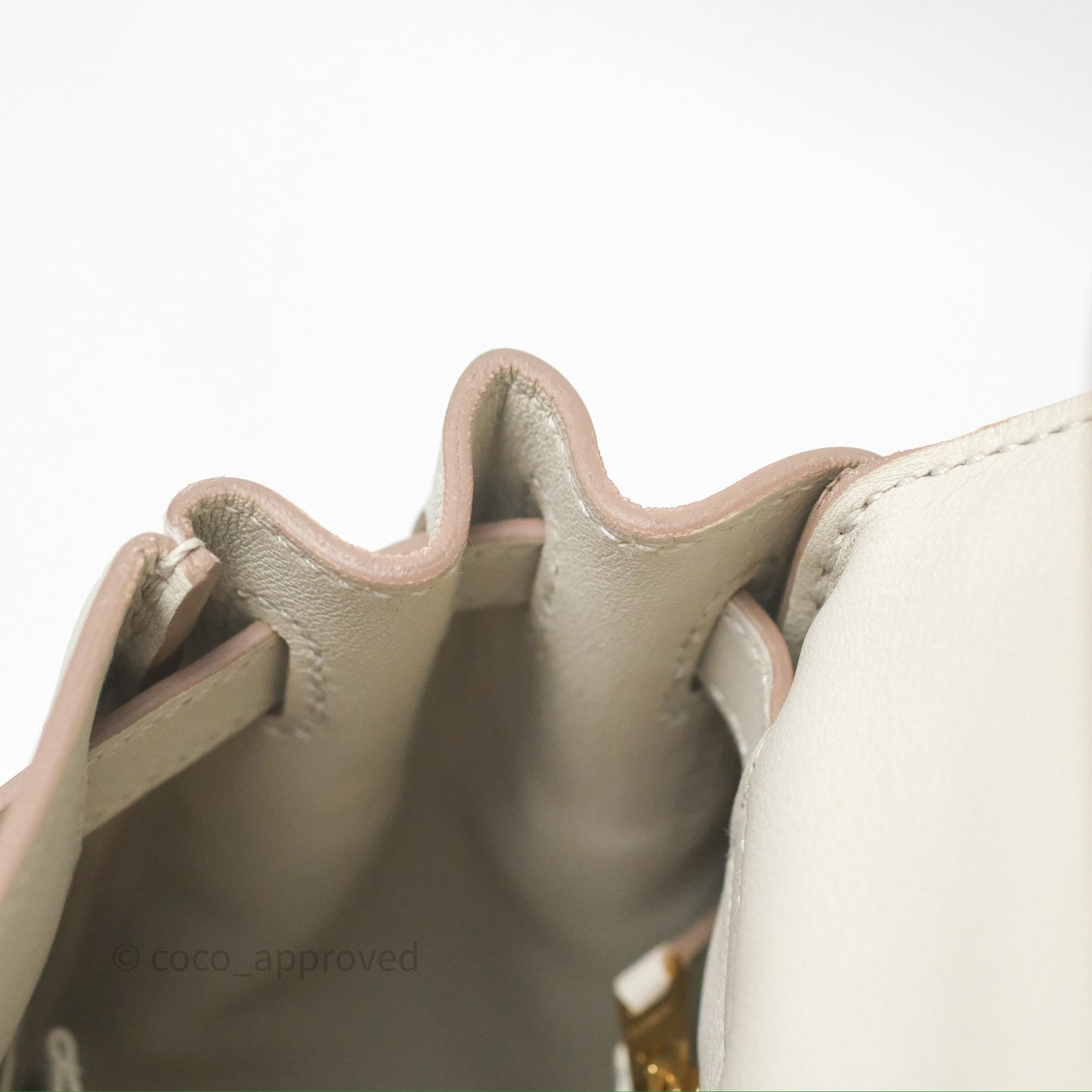 Hermès Retourne Swift Kelly 25 Gris Perle 80 Gold Hardware