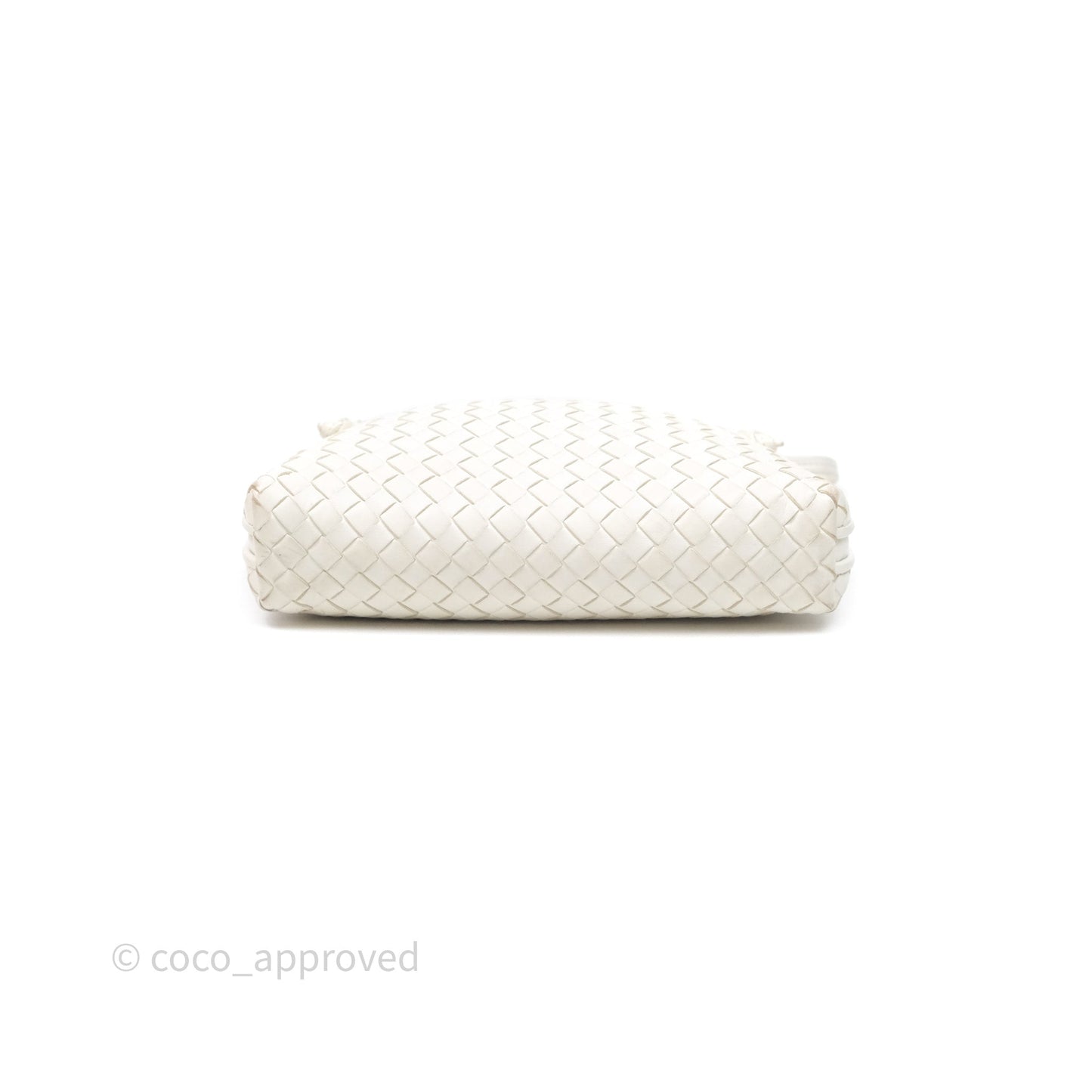 Bottega Veneta Nodini Crossbody Bag White Nappa Intrecciato