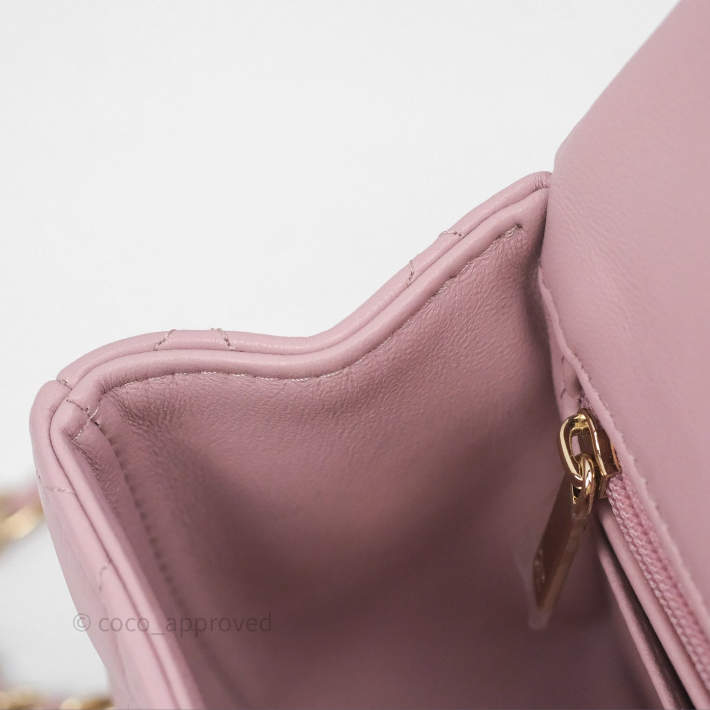 Chanel Top Handle Mini Rectangular Flap Lilac Pink Lambskin Gold Hardware