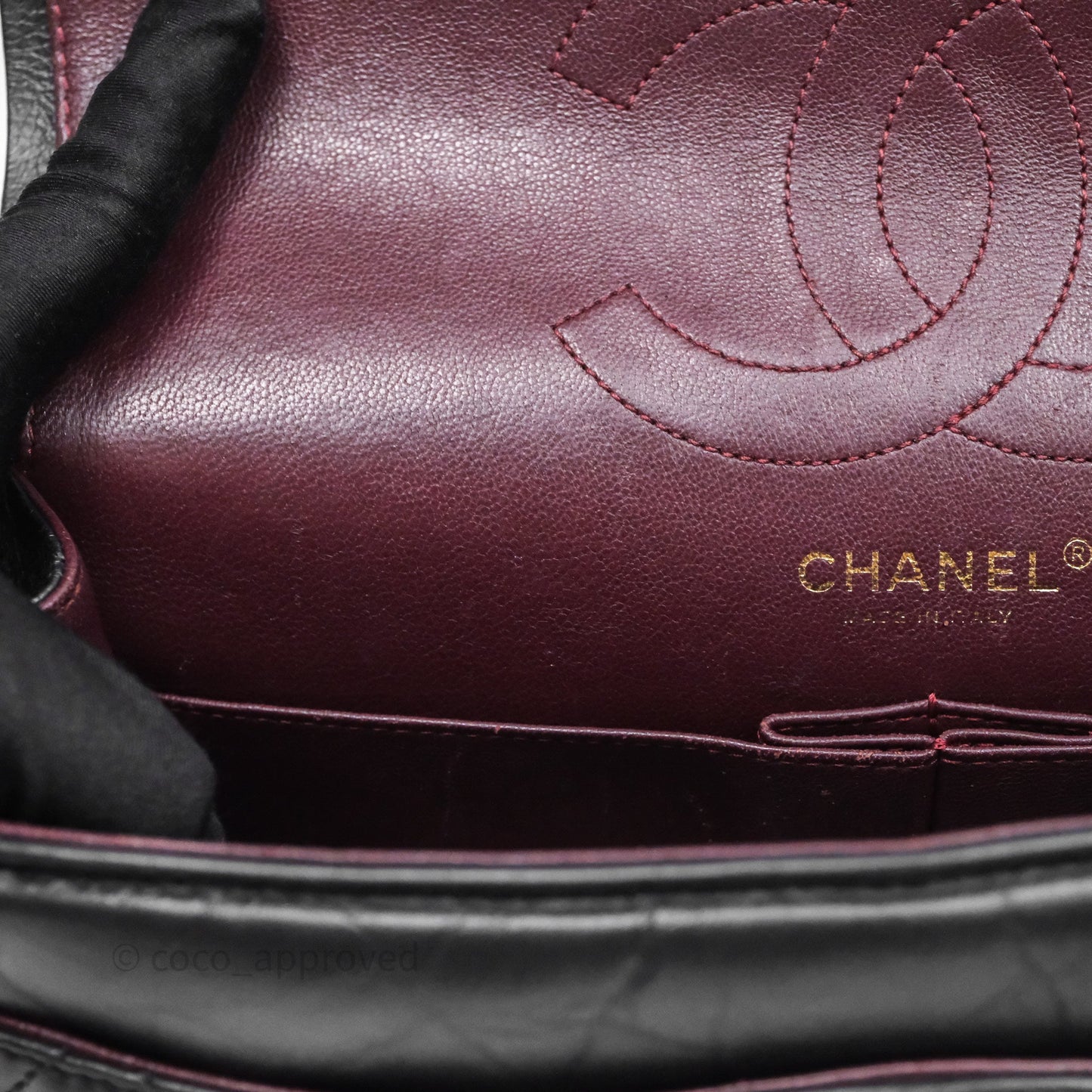 Chanel Quilted 2.55 Reissue 226 Flap Bag Black Aged Calfskin Gold Hardware