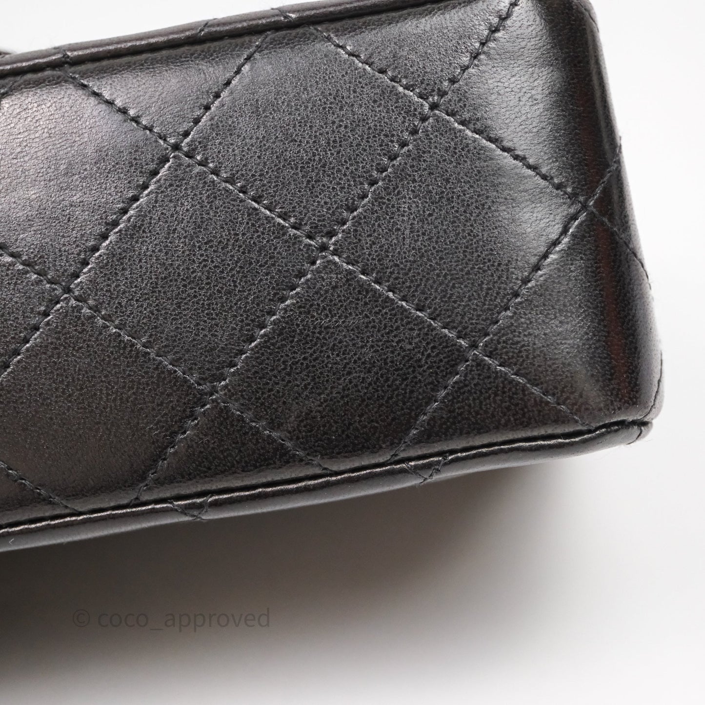 Chanel Vintage Classic Small Flap Bag Black Lambskin 24K Gold Hardware