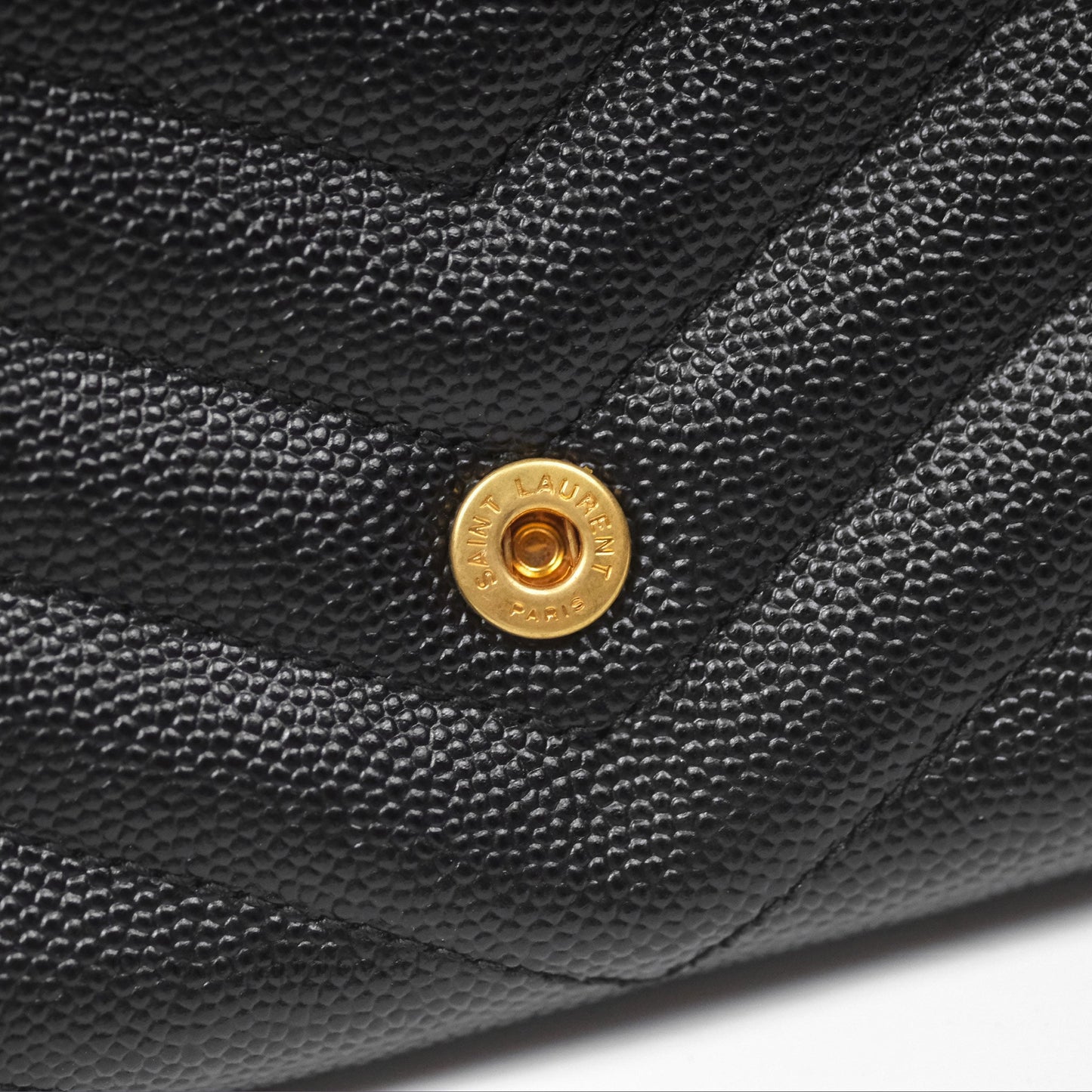 Saint Laurent Cassandre Matelasse Large Flap Wallet Black Grain De Poudre