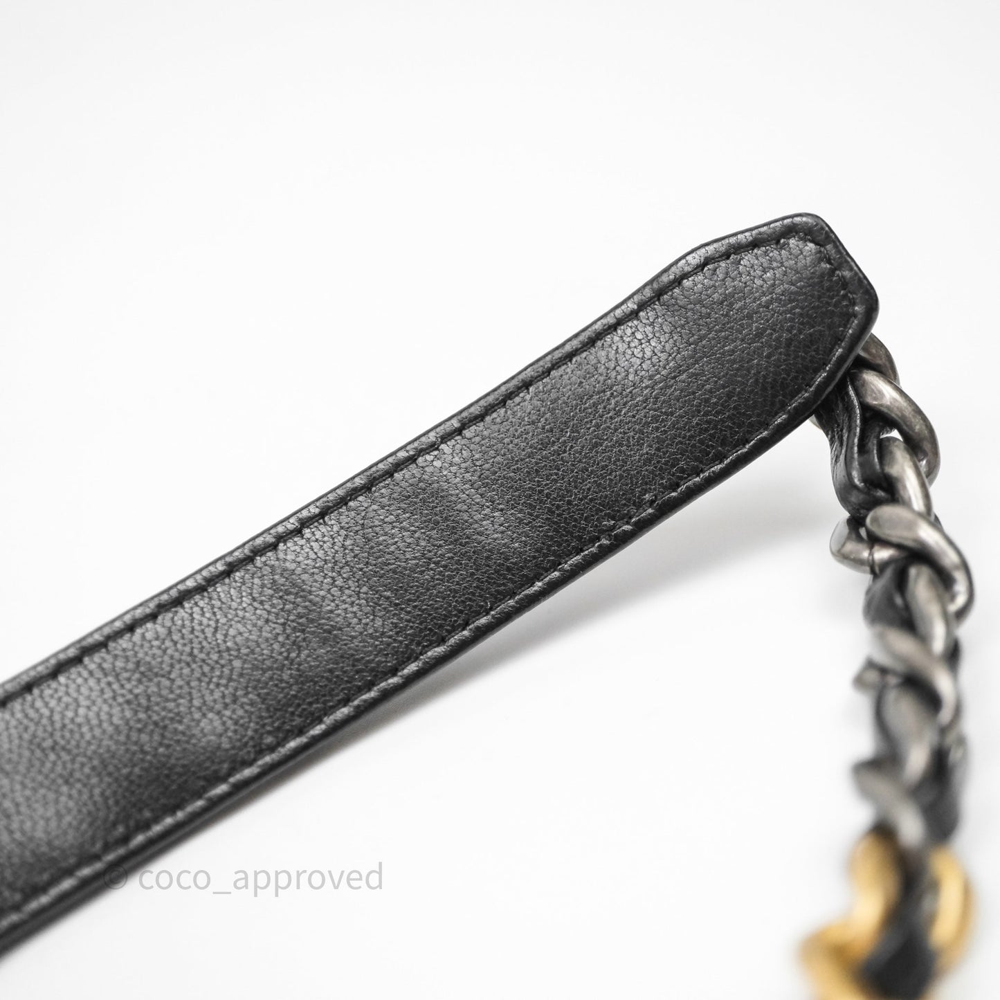 Chanel 19 Round Clutch With Chain Black Mixed Hardware