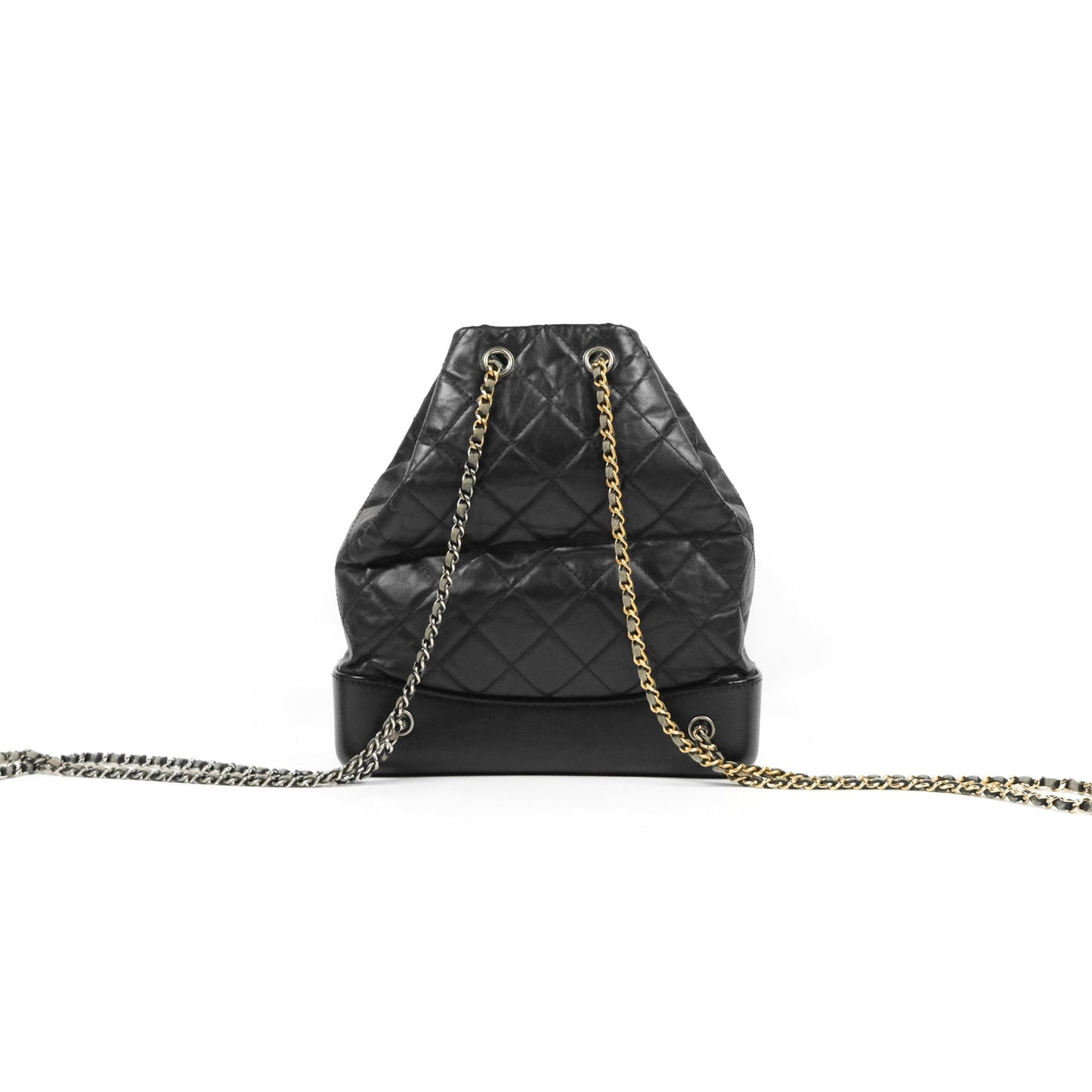 Chanel Medium Gabrielle Backpack Black Aged Calfskin