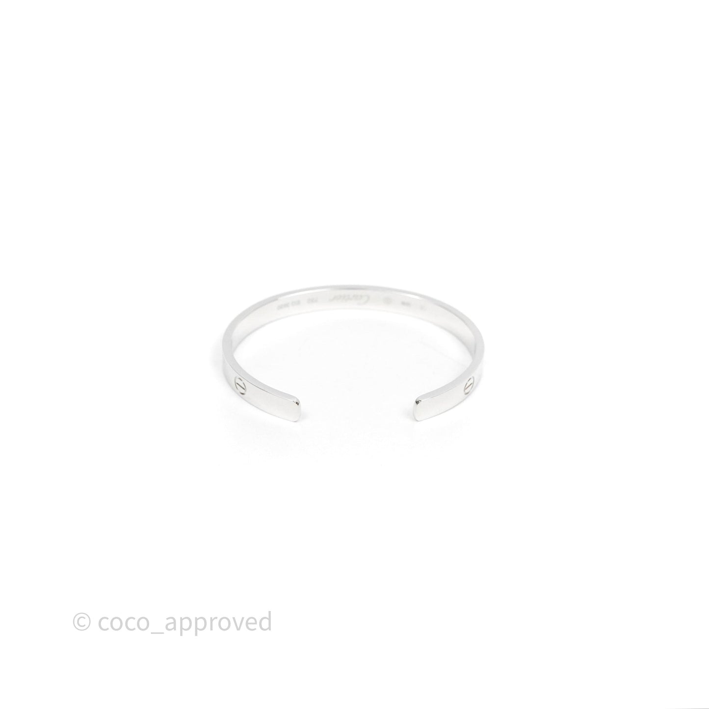 Cartier Love Bracelet Open Classic Model White Gold
