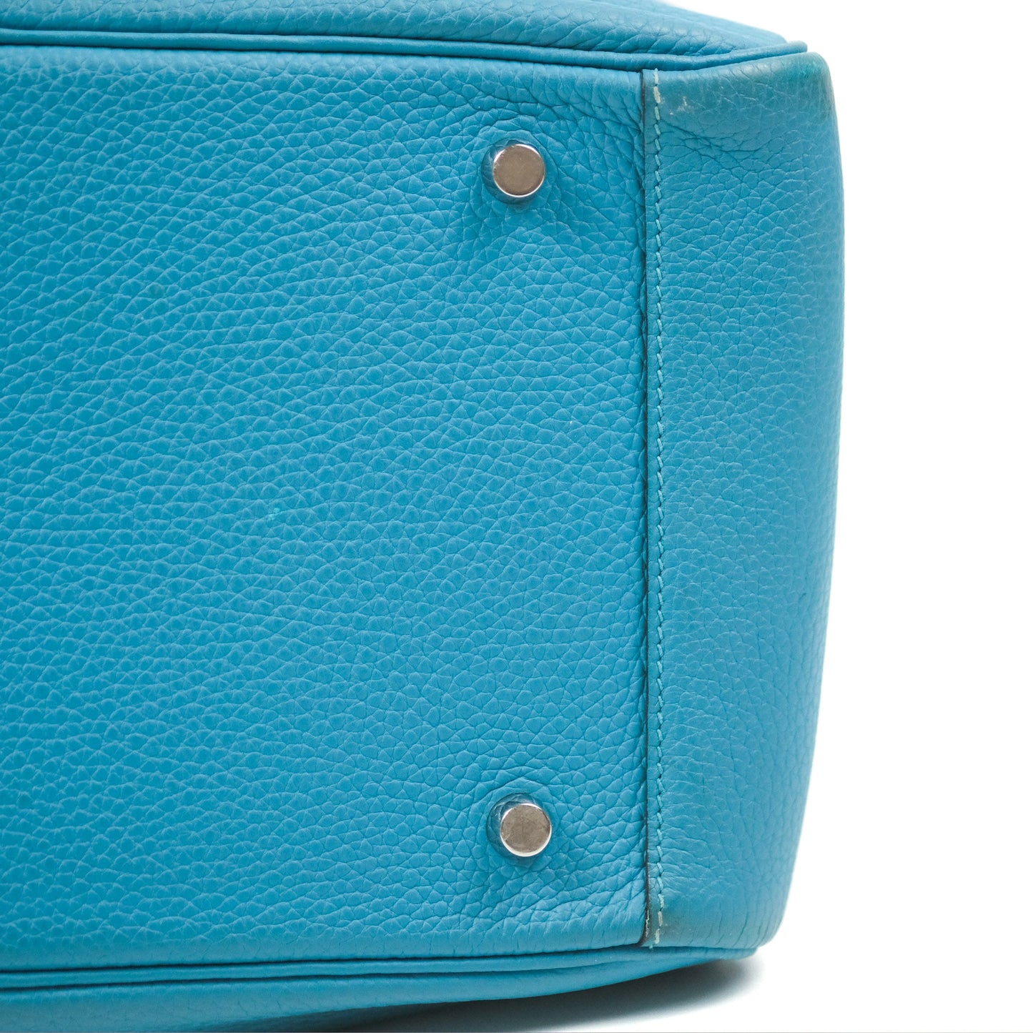 Hermès Lindy 34 Blue Paon Clemence Palladium Hardware