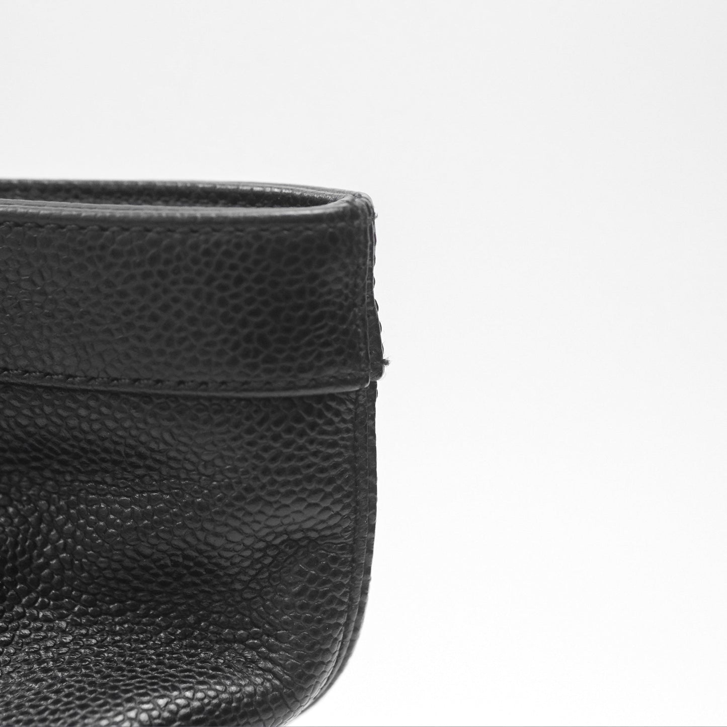 Chanel Vintage CC Tote Bag Black Caviar