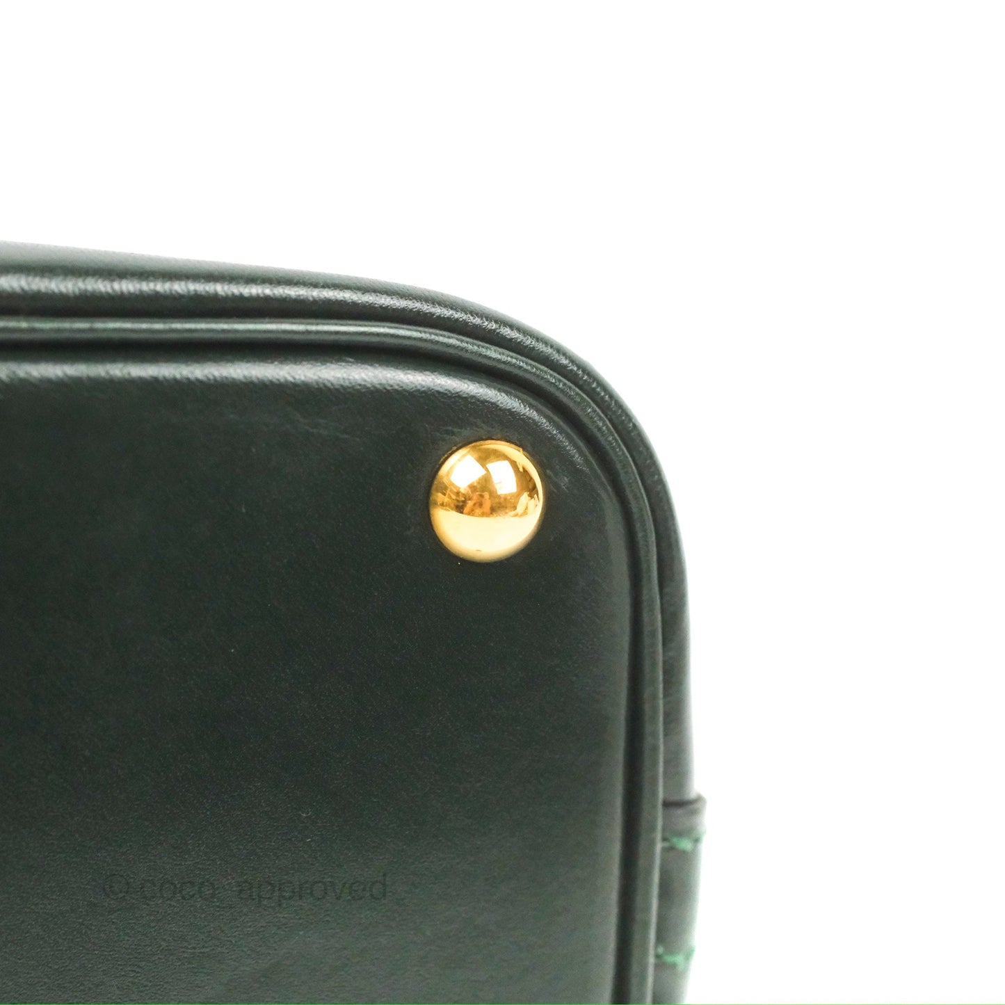 Hermès Vintage Bolide 27 Dark Green Box Leather Gold Hardware