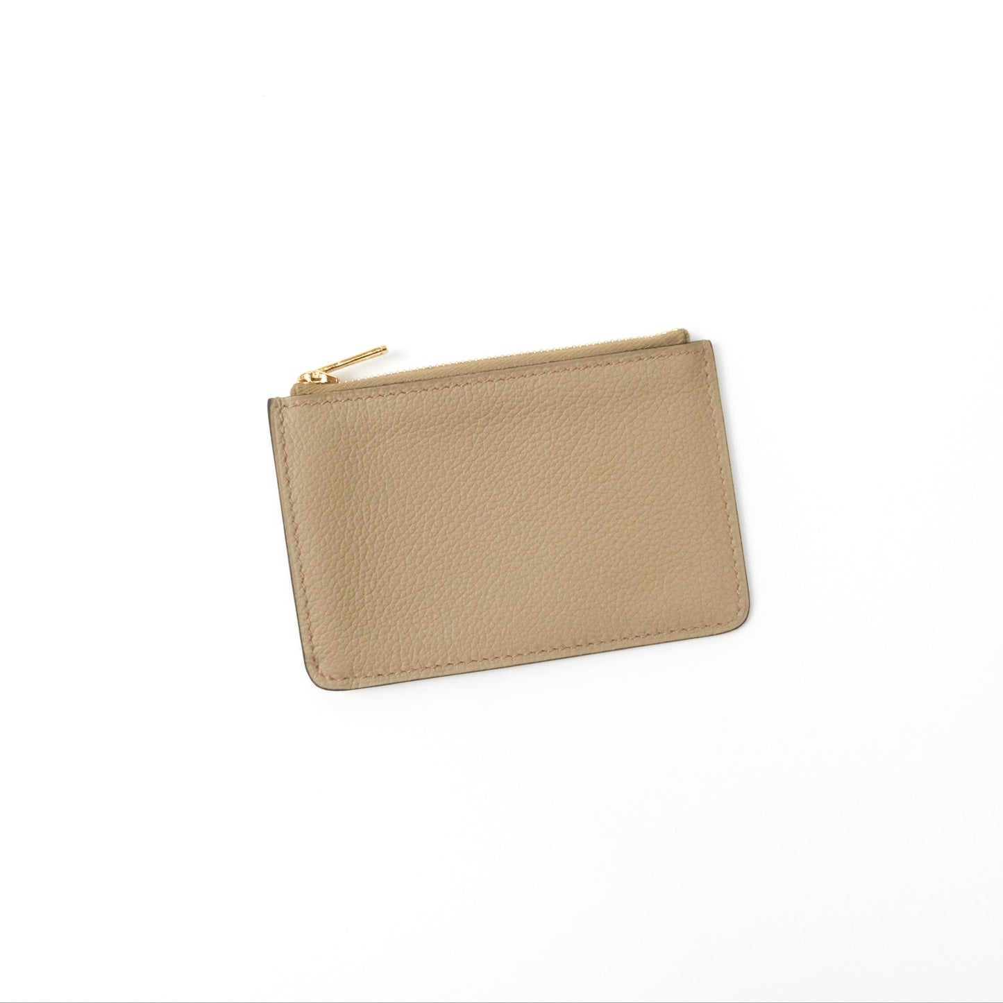 Hermès Constance Slim Wallet Gris Misty / Beige Marfa Evercolor Gold Hardware