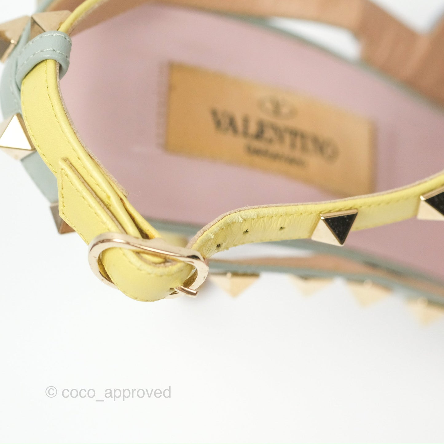 Valentino Garavani Rockstud Leather Slingback Pumps in Watercolor Size 39