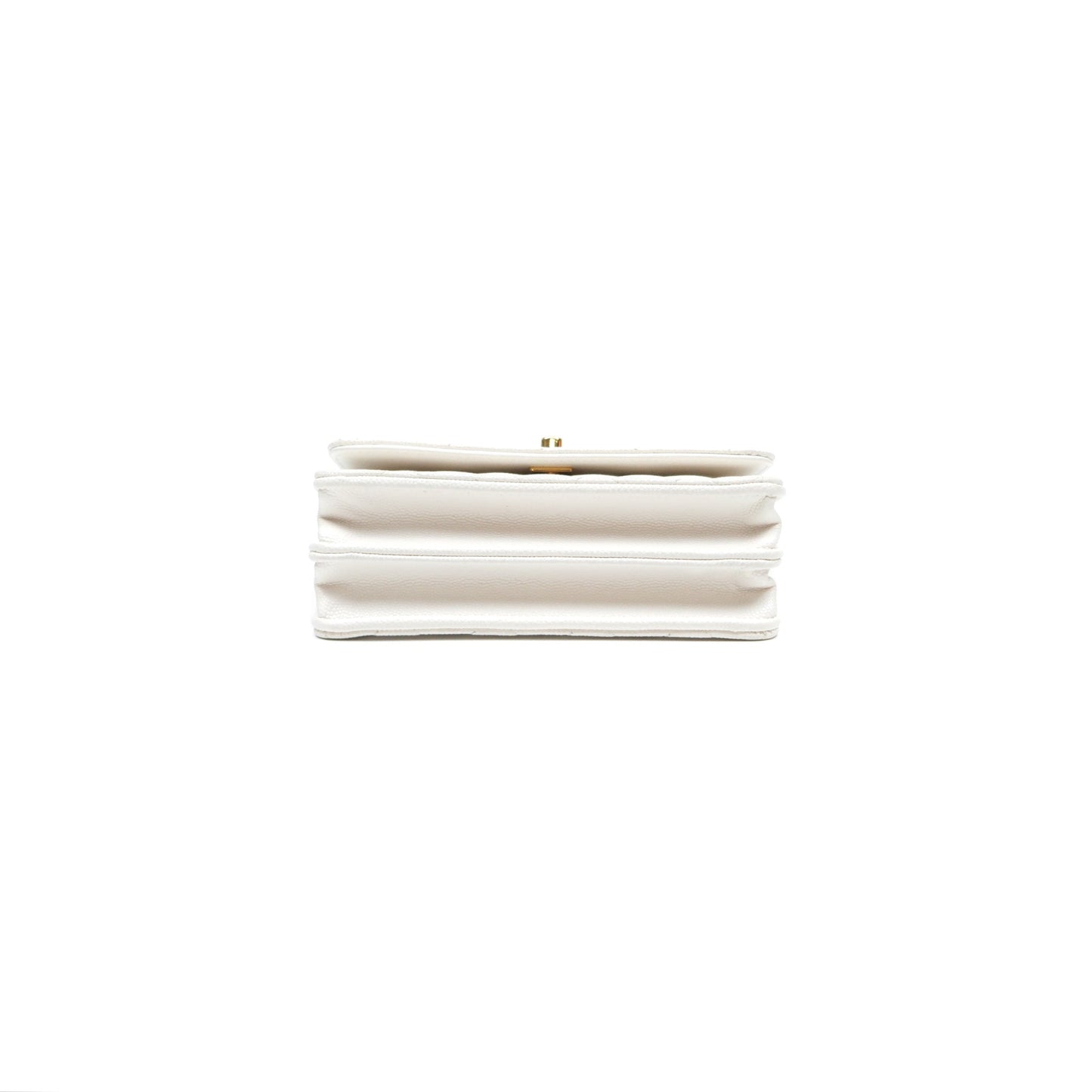 Chanel Mini WOC Bag Charm White Caviar Gold Hardware