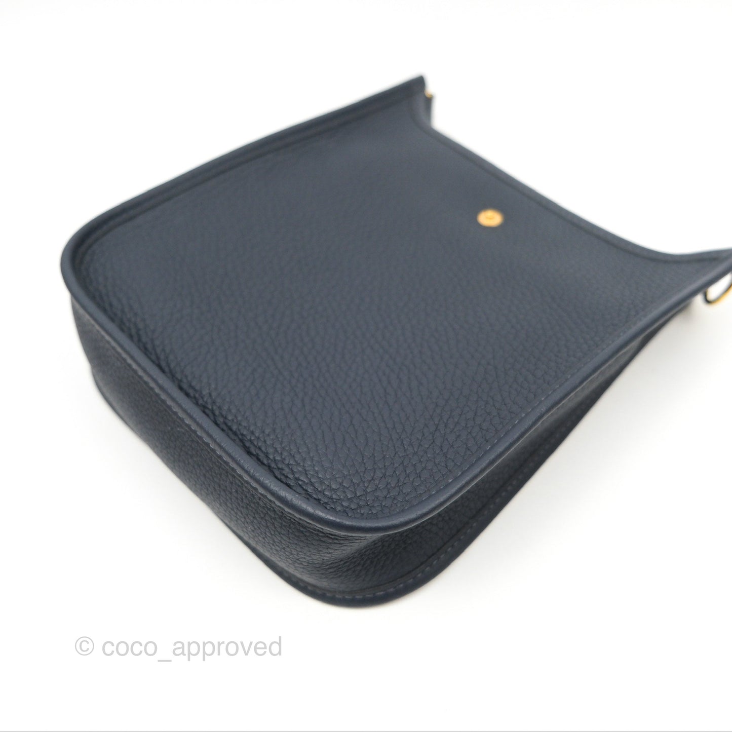 Hermès Mini Evelyne 16 Bleu Nuit 2Z/ Blue Saphir 73 Clemence Gold Hardware