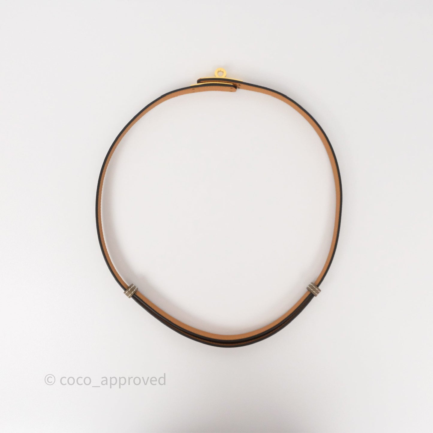 Hermès Kelly Buckle Belt Etoupe Epsom Gold Hardware