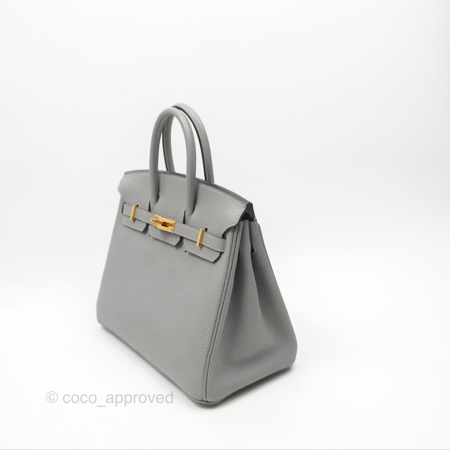 Hermès Birkin 25 Retourne Gris Mouette 4Z Togo Gold Hardware
