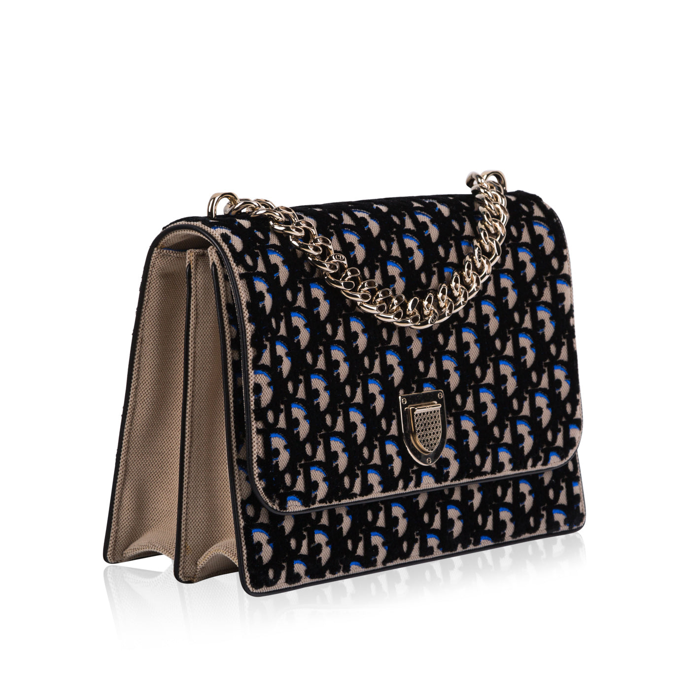 Luxury Dior Luxury Diorama Velvet Satchel Bag
