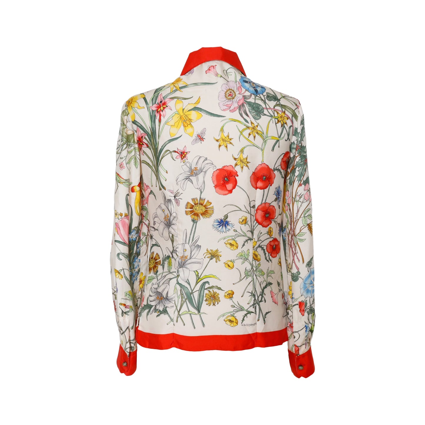Luxury Gucci Trending 2025 Vintage Flora Silk Shirt - '60s