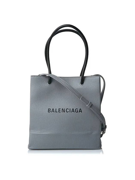 Luxury Balenciaga Shopping XXS North South Tote Bag Grey