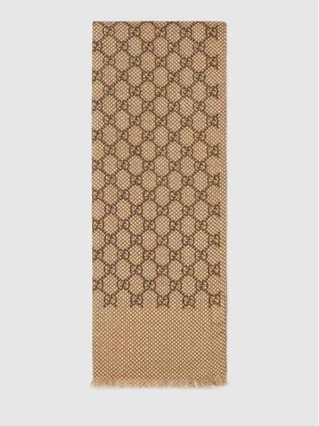 Luxury Gucci Trending 2025 GG Signature Scarf Brown