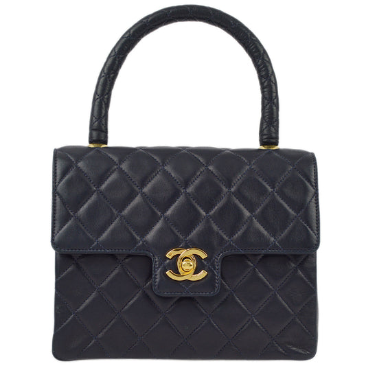 Chanel Navy Lambskin Handbag