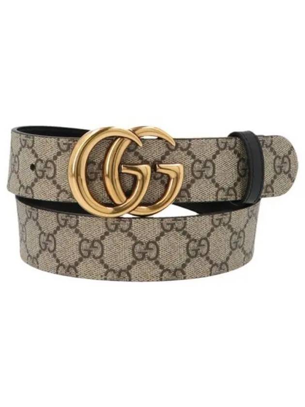 Luxury Gucci Trending 2025 GG Marmont Reversible Leather Belt Beige Black