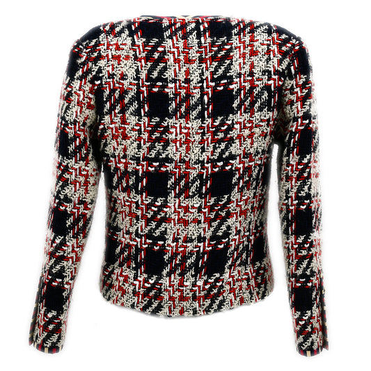 Luxury Chanel Collarless Jacket Red #38