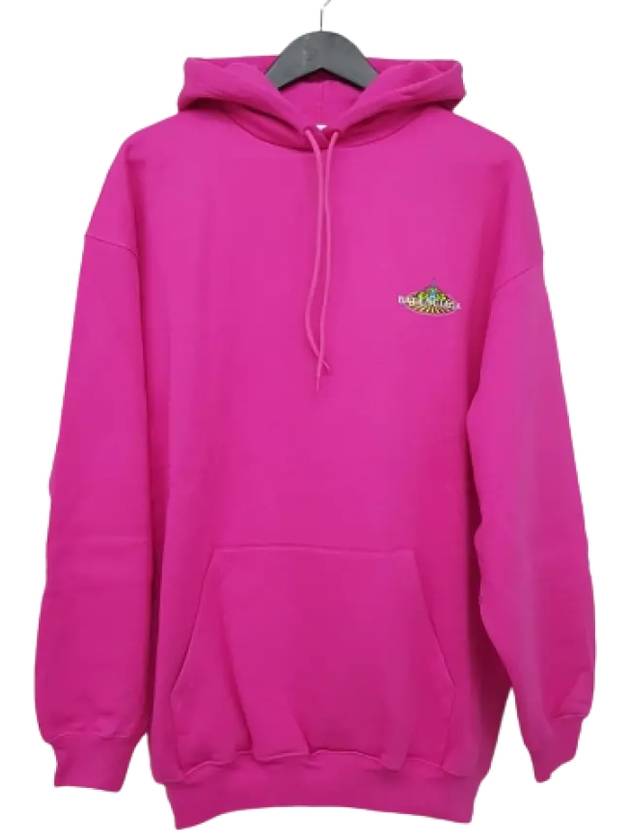 Luxury Balenciaga Bonjour Oversized Hoodie Pink