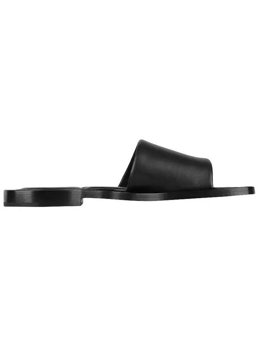 Luxury Balenciaga Void Leather Slippers Black