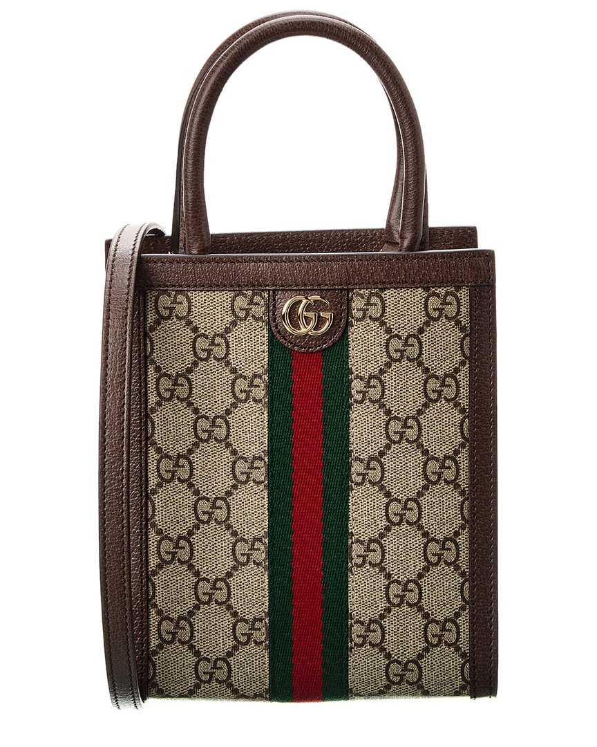 Luxury Gucci Trending 2025 Ophidia GG Supreme Canvas & Leather Super Mini Bag