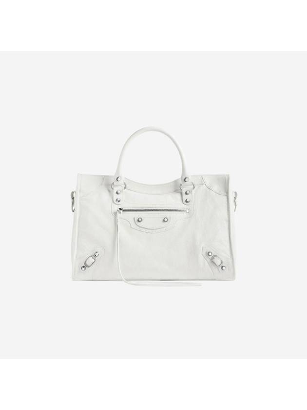 Luxury Balenciaga Le City Medium Bag White
