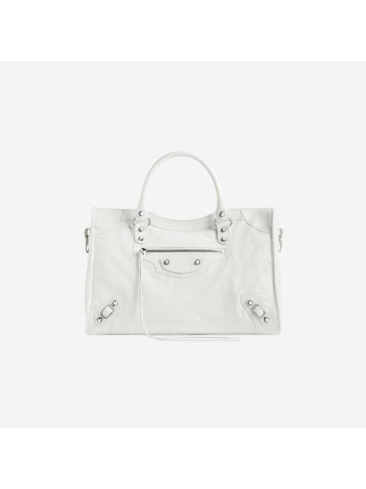 Luxury Balenciaga Le City Medium Bag White
