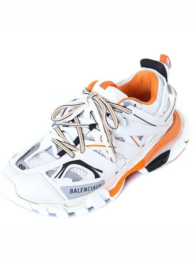 Luxury Balenciaga Track Low Top Sneakers White Orange