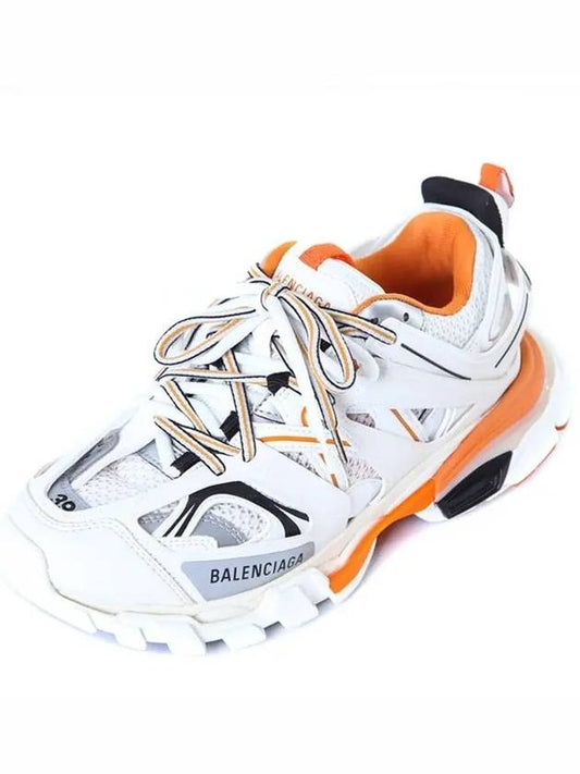 Luxury Balenciaga Track Low Top Sneakers White Orange