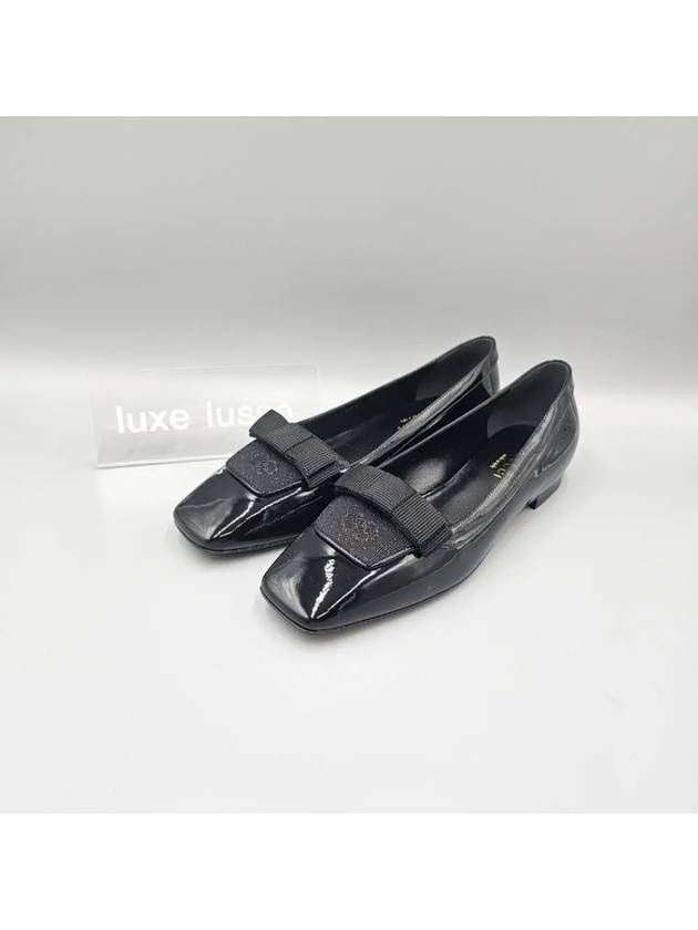 Luxury Gucci Trending 2025 GG Canvas Patent Leather Ballet Flat Black