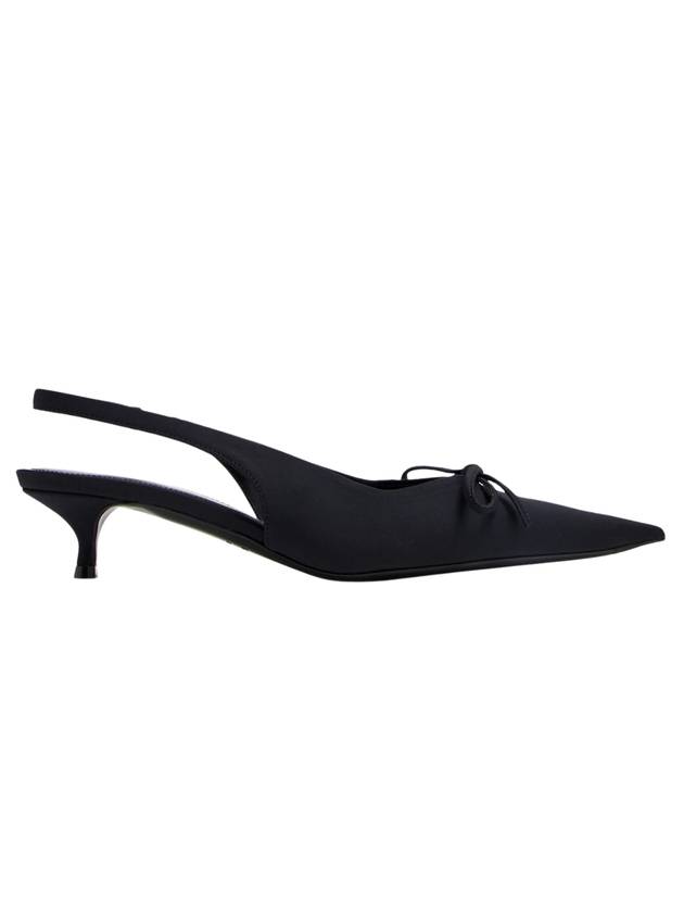 Luxury Balenciaga Knife Bow Slingback Heel Black
