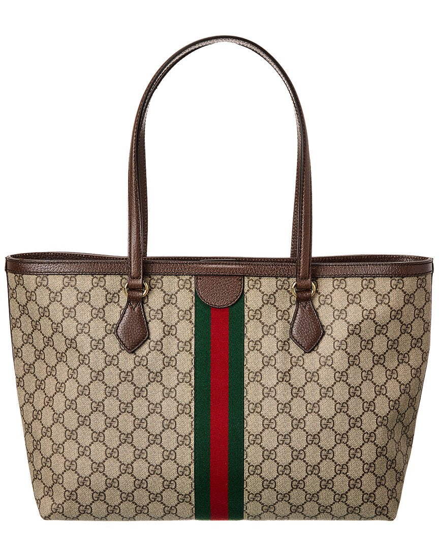 Luxury Gucci Trending 2025 Ophidia Medium GG Supreme Canvas & Leather Tote