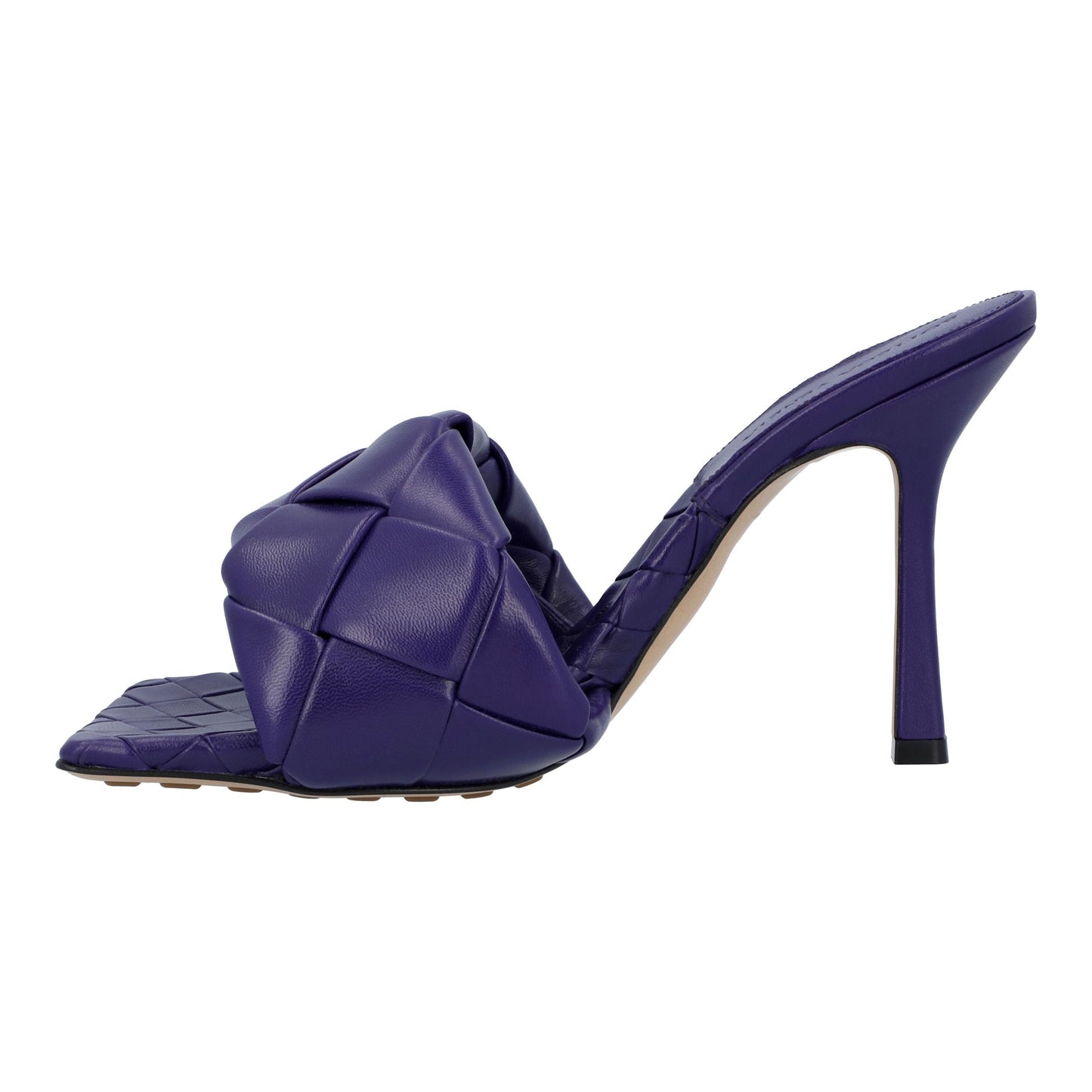 Luxury Bottega Veneta Women Lido Padded Mule in purple Lambskin
