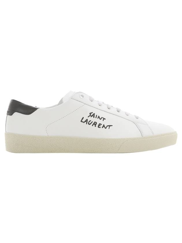 Luxury Saint Laurent Court Classic SL06 Black Tab Low Top Sneakers White