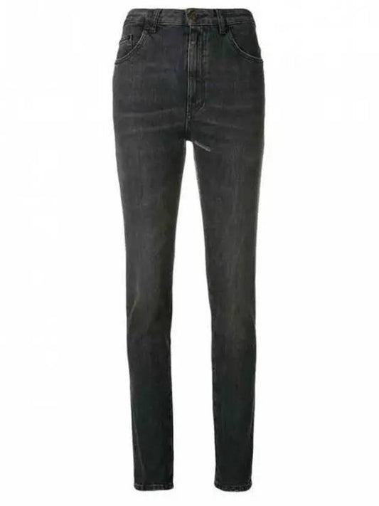 Luxury Saint Laurent High Waist Skinny Jeans Black