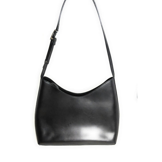Luxury Gucci Vintage Black Leather Shoulder Bag