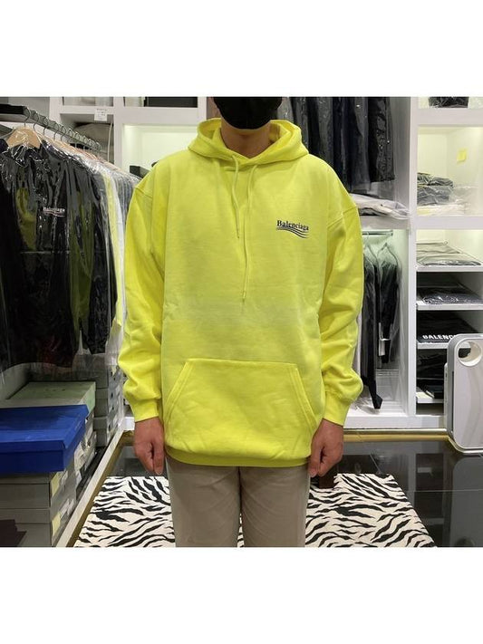 Luxury Balenciaga Wave Logo Hoodie Sweatshirt Neon Yellow